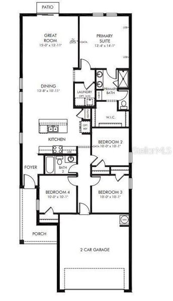 2D floor plan layout of this home in Wynnstone - Classic Series, Davenport, FL (Image 2). 2D floor plan layout of this home in Wynnstone - Classic Series, Davenport, FL (Image 2).
