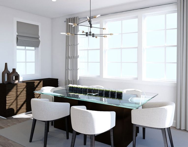 Furnished interior view inside a new home in Westside Crossing Townhomes, Berthoud (Image 7).