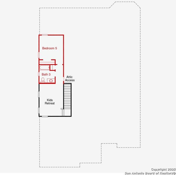2D floor plan layout of this home in Homestead, Schertz, TX (Image 4).
