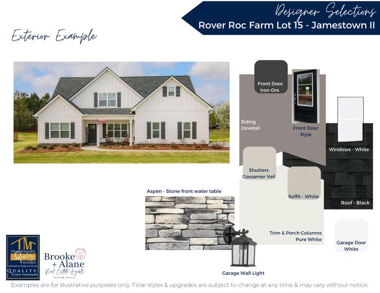 Sample of building materials used in homes in Rover Roc Farms, Williamson (Image 2).