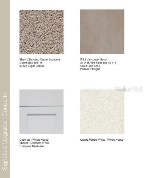 Sample of building materials used in homes in Cove at Coasterra, Palmetto (Image 3).