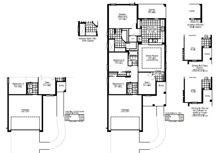 2D floor plan layout for the Liberty 4 by Neal Communities in Boca Royale Golf & Country Club at Wellen Park, Englewood, FL (Image 3).