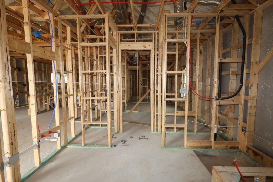 In-progress construction of a new home in Harvest Green 45', Richmond, TX (Image 9). In-progress construction of a new home in Harvest Green 45', Richmond, TX (Image 9).