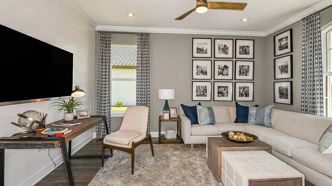 Furnished interior view inside a new home in Esplanade at Wiregrass Ranch, Wesley Chapel (Image 5).