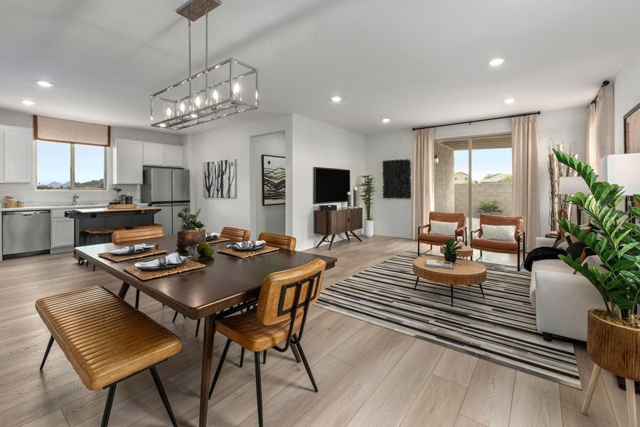 Representative furnished interior of a home built from the 1465 Modeled by KB Home in Bella Tierra Reserve, Tucson (Image 5). Representative furnished interior of a home built from the 1465 Modeled by KB Home in Bella Tierra Reserve, Tucson (Image 5).