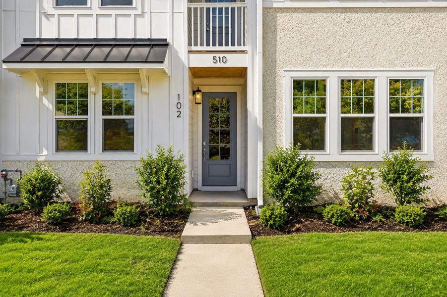 Representative exterior details of a home built from the The Lofton by RobuckHomes in Downtown Wilmington Collective, Wilmington (Image 4).