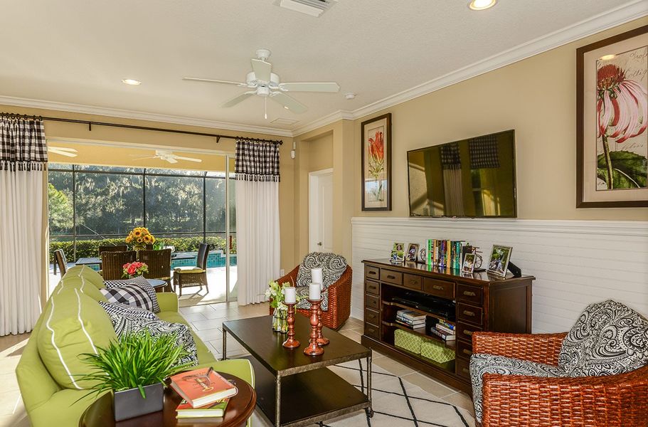 Furnished interior view inside a new home in Tide Marsh, Fort Myers (Image 7). Furnished interior view inside a new home in Tide Marsh, Fort Myers (Image 7).