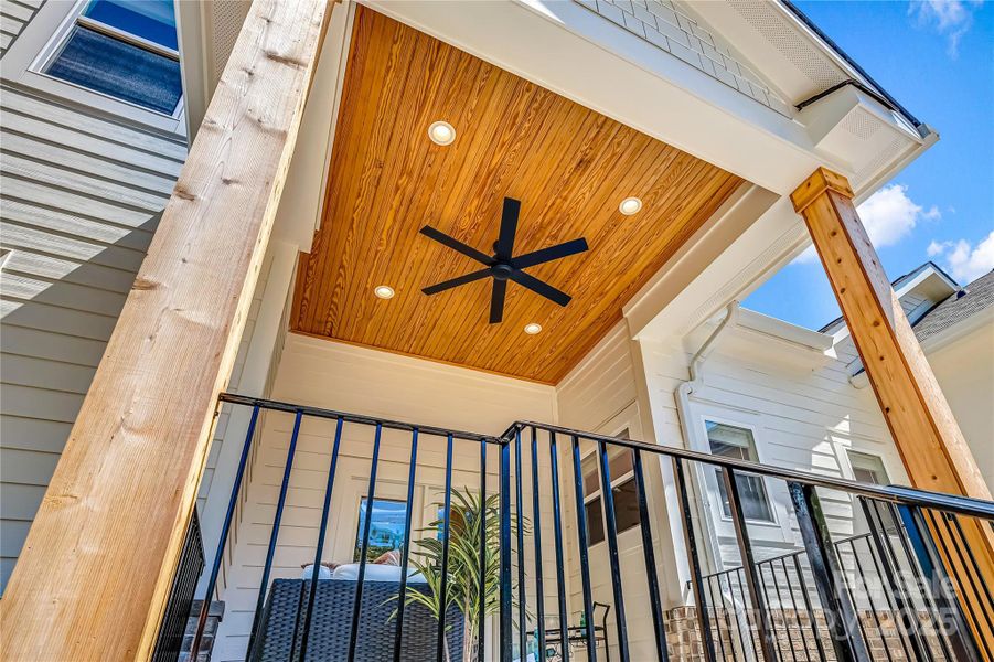 Back Porch with tongue and groove ceilings