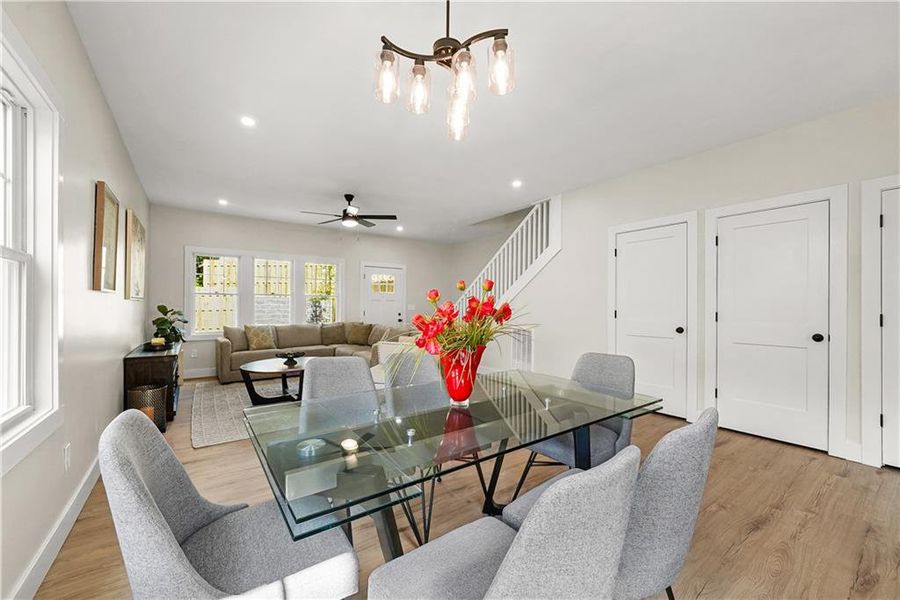 Furnished interior view inside a new home in , Atlanta (Image 9). Furnished interior view inside a new home in , Atlanta (Image 9).