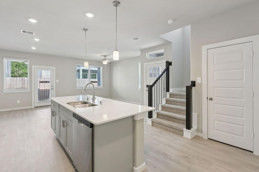 Furnished interior view inside a new home in Kemah Crossing - City Series, Kemah (Image 10). Furnished interior view inside a new home in Kemah Crossing - City Series, Kemah (Image 10).