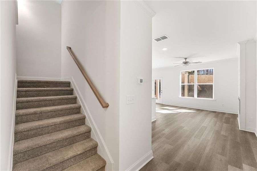 Spacious, unfurnished interior of a new home in Mulberry Summit, Flowery Branch (Image 16). Spacious, unfurnished interior of a new home in Mulberry Summit, Flowery Branch (Image 16).