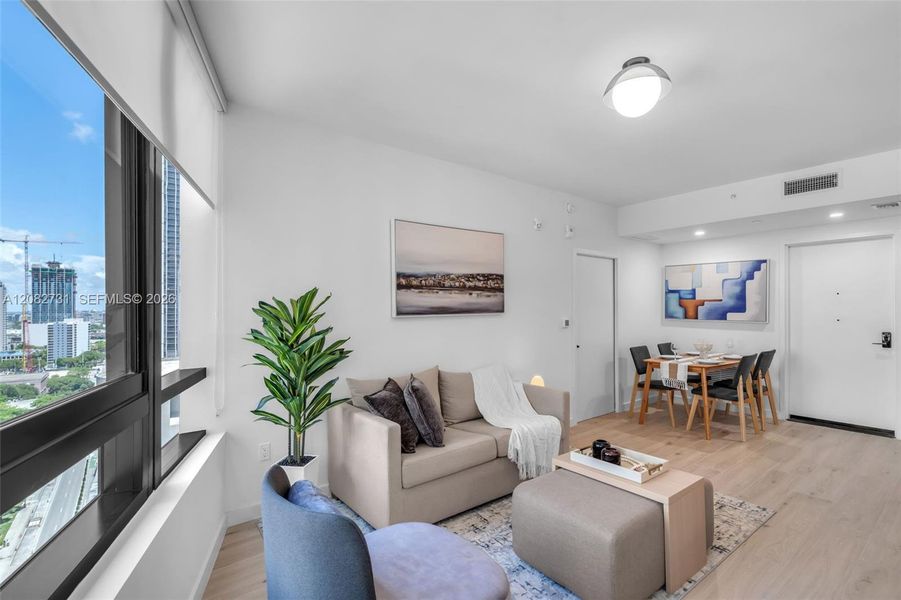Furnished interior view inside a new home in , Miami (Image 37).