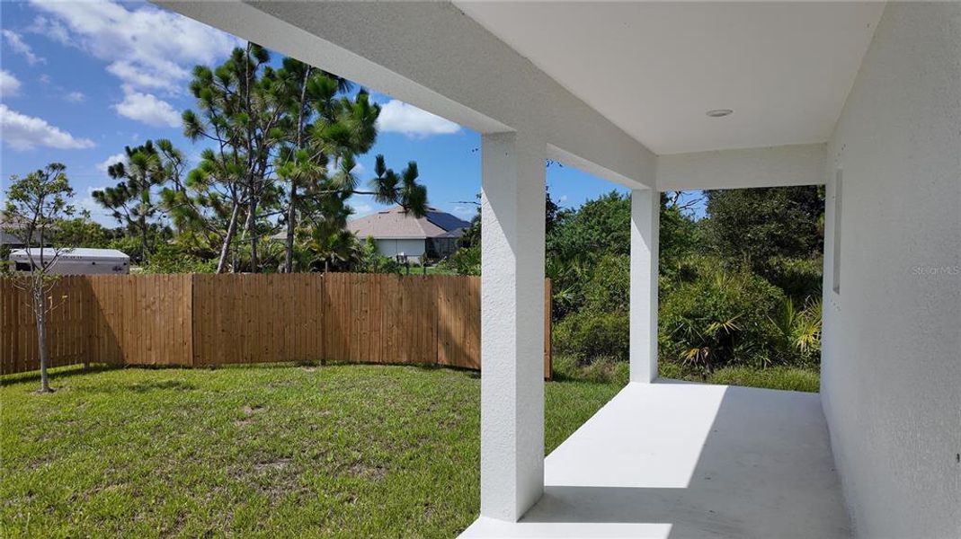 Exterior details and patio area of a home in South Gulf Cove, Port Charlotte (Image 21). Exterior details and patio area of a home in South Gulf Cove, Port Charlotte (Image 21).