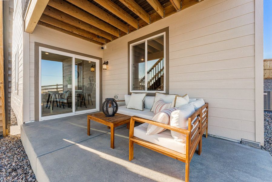 Representative exterior details of a home built from the Roxborough by Taylor Morrison in Trailstone, Arvada (Image 3).