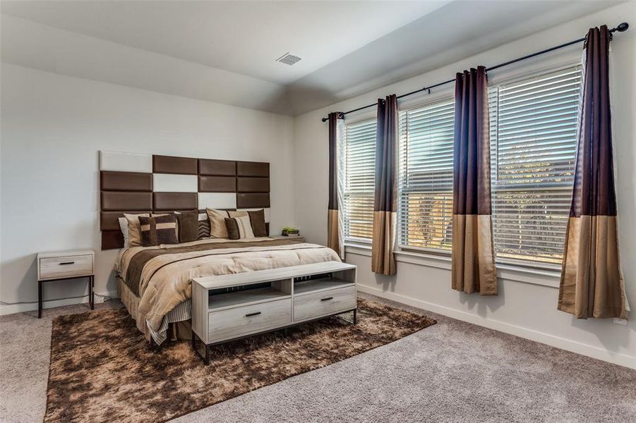 Located downstairs in back of home with view of backyard