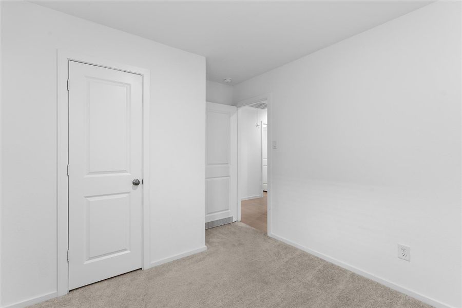 Spacious closet provides plenty of everyday storage.