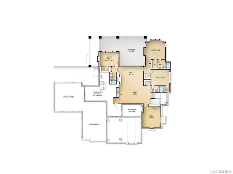 Color Floorplan - Basement Color Floorplan - Basement