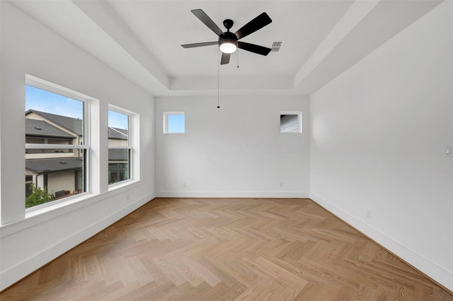 Spacious, unfurnished interior of a new home in Easthaven at Bridgeland Central - Horizon Collection, Cypress (Image 17).