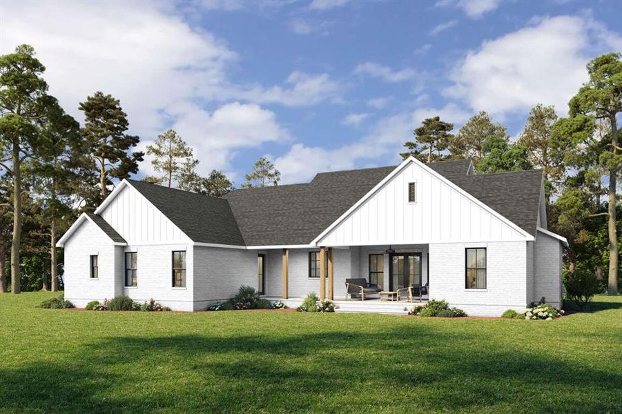 Front exterior of a new home in Parallel Pastures, Poolville, TX, highlighting curb appeal (Image 27).