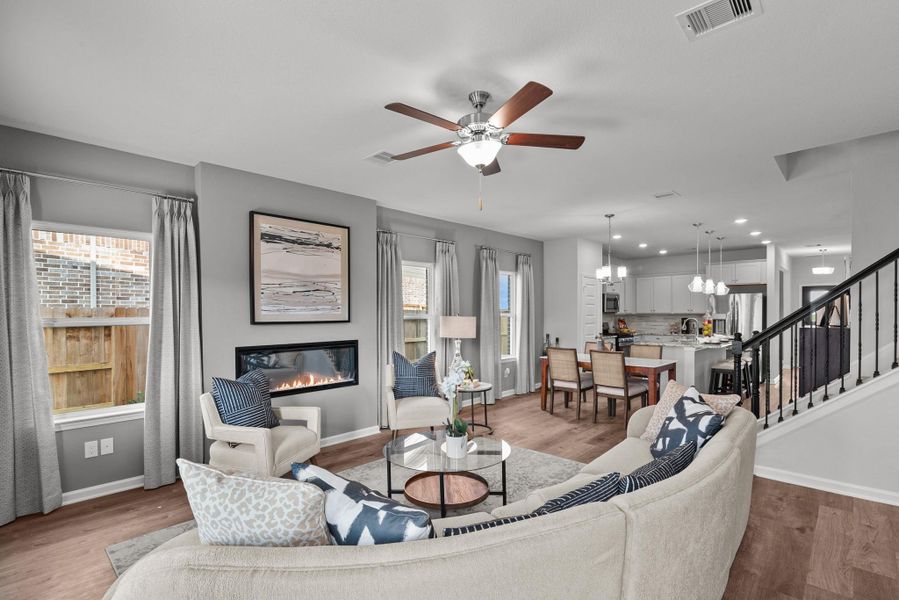 Staged model home shown for illustration only; actual features, colors, and upgrades may vary.