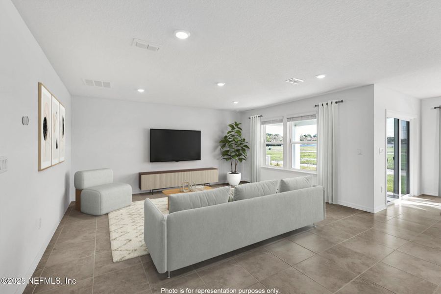 Furnished interior view inside a new home in Wells Landing, Jacksonville (Image 6). Furnished interior view inside a new home in Wells Landing, Jacksonville (Image 6).