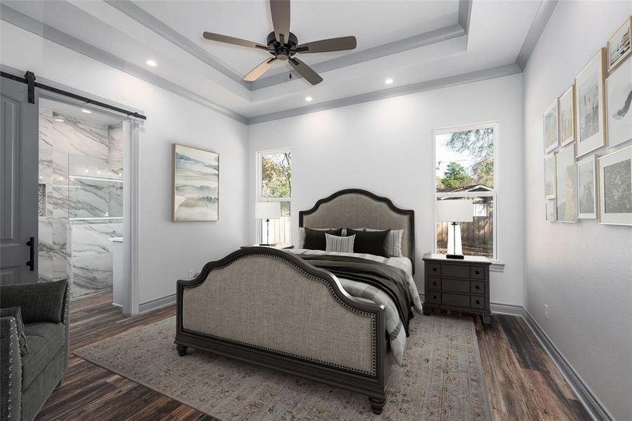 Furnished interior view inside a new home in , Enchanted Oaks (Image 16).