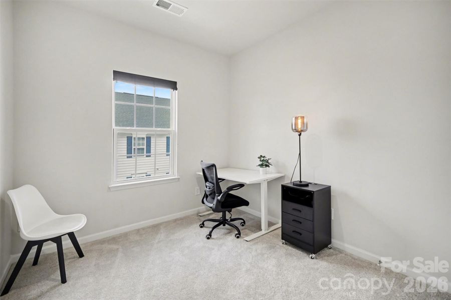 spacious 3rd bedroom or office space