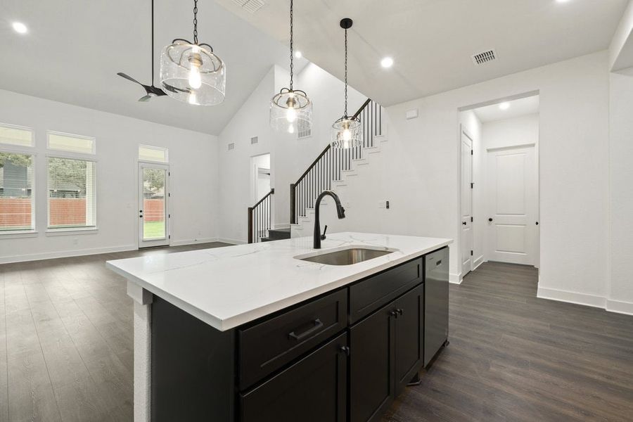 Furnished interior view inside a new home in Sauls Ranch, Round Rock (Image 4).