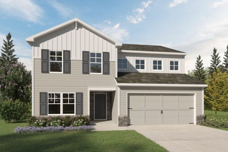 Representative exterior photo of a completed home built from the Aspen by Kerley Family Homes in The Reserve at Chapel Hill Phase II, Douglasville, GA (Image 6).