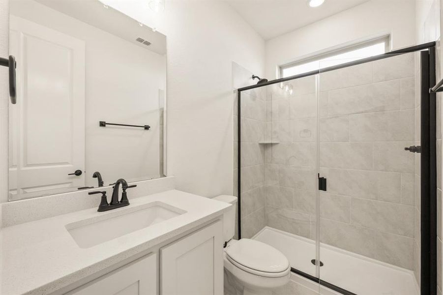 Furnished interior view inside a new home in Wildflower Ranch 60-65, Fort Worth (Image 18). Furnished interior view inside a new home in Wildflower Ranch 60-65, Fort Worth (Image 18).