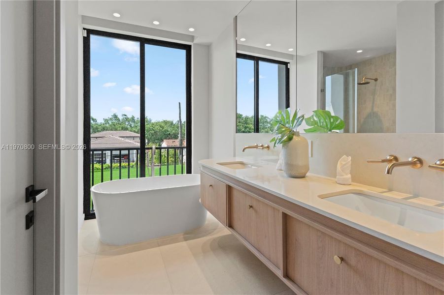 Furnished interior view inside a new home in , Miami (Image 15).