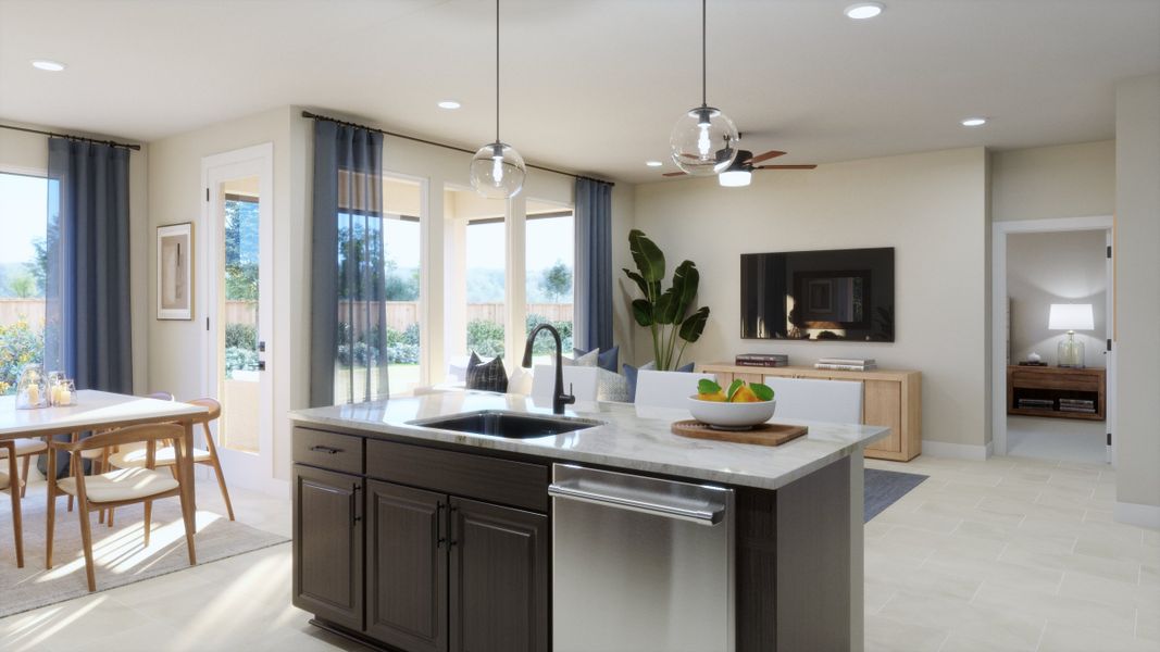 Furnished interior view inside a new home in Parkton Square, Kyle (Image 3).