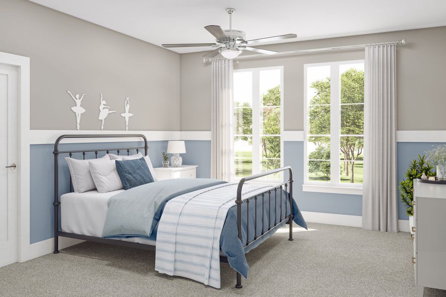 Representative furnished interior of a home built from the Seville by Tri Pointe Homes in Woodson’s Reserve, Spring (Image 8).