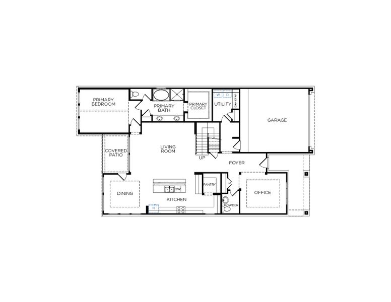 2D floor plan layout for the Tuscany by Tricoast Homes in Canterra Creek 60', Iowa Colony, TX (Image 4). 2D floor plan layout for the Tuscany by Tricoast Homes in Canterra Creek 60', Iowa Colony, TX (Image 4).