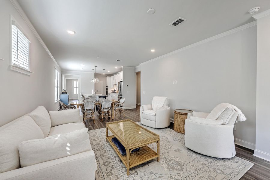 Furnished interior view inside a new home in Del Webb Charleston at Nexton, Summerville (Image 8). Furnished interior view inside a new home in Del Webb Charleston at Nexton, Summerville (Image 8).
