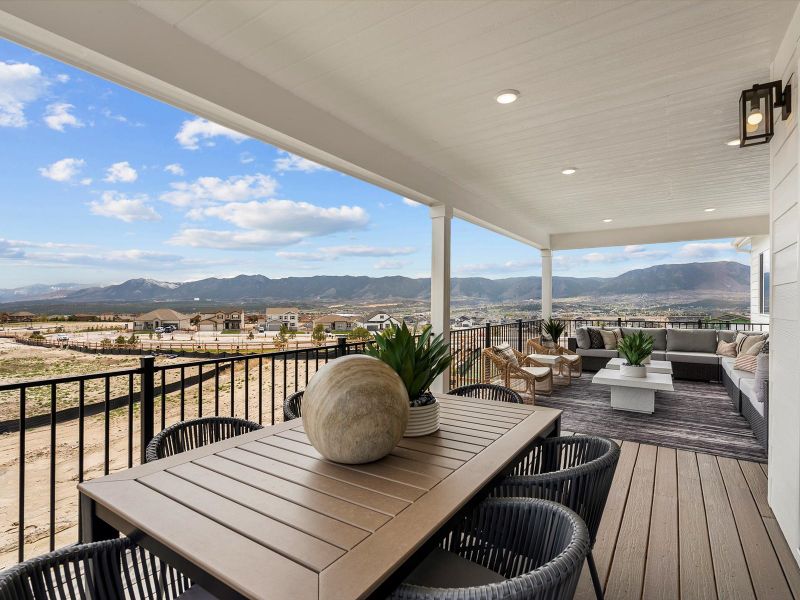 Representative furnished interior of a home built from the Tenley by Lokal Homes in Jackson Creek, Monument (Image 23).