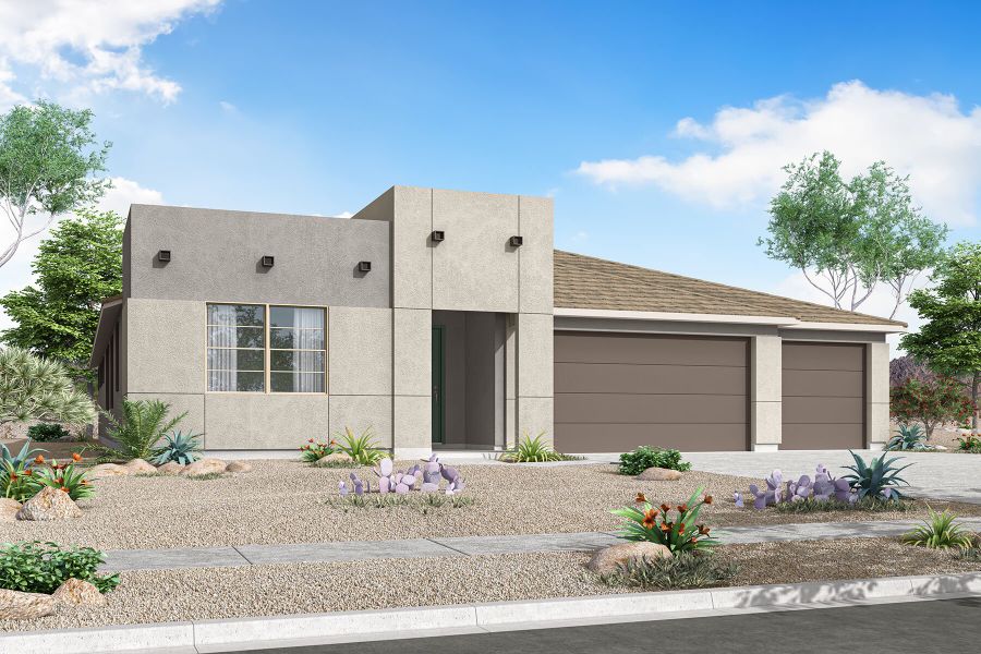 Representative exterior photo of a completed home built from the Crimson by Mattamy Homes in Las Ventanas, Goodyear, AZ (Image 1). Representative exterior photo of a completed home built from the Crimson by Mattamy Homes in Las Ventanas, Goodyear, AZ (Image 1).