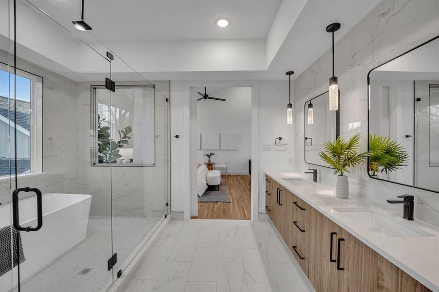 Furnished interior view inside a new home in , Dallas (Image 14). Furnished interior view inside a new home in , Dallas (Image 14).