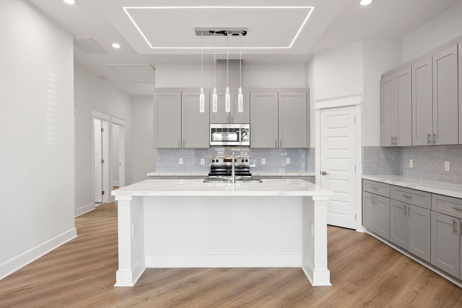 Furnished interior view inside a new home in , Cleveland (Image 12).