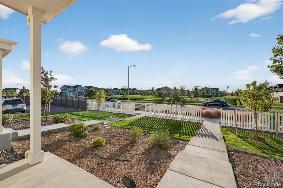 Exterior details and patio area of a home in , Aurora (Image 23).