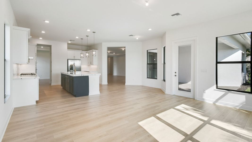 Family Room into Kitchen