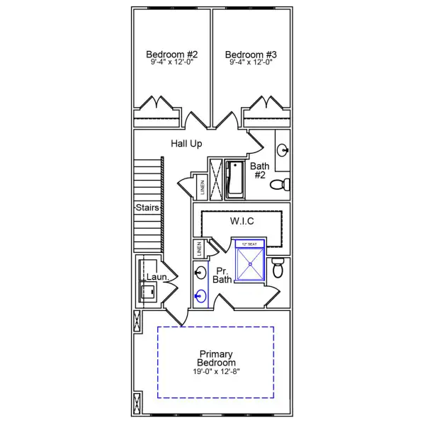 2D floor plan layout of this home in Nichols Landing, Charlotte, NC (Image 3).