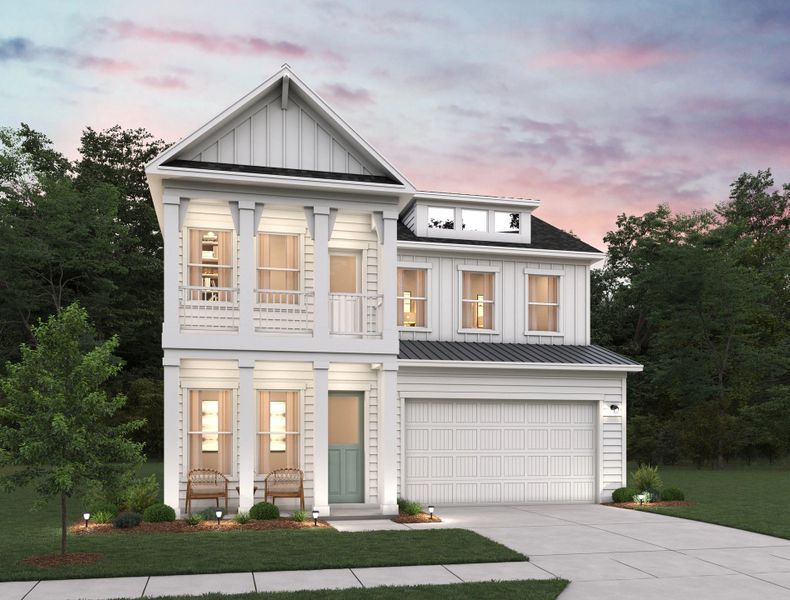 Representative exterior photo of a completed home built from the Palermo by Ashton Woods in Blue Heron Retreat: Oasis Series, Little River, SC (Image 18).