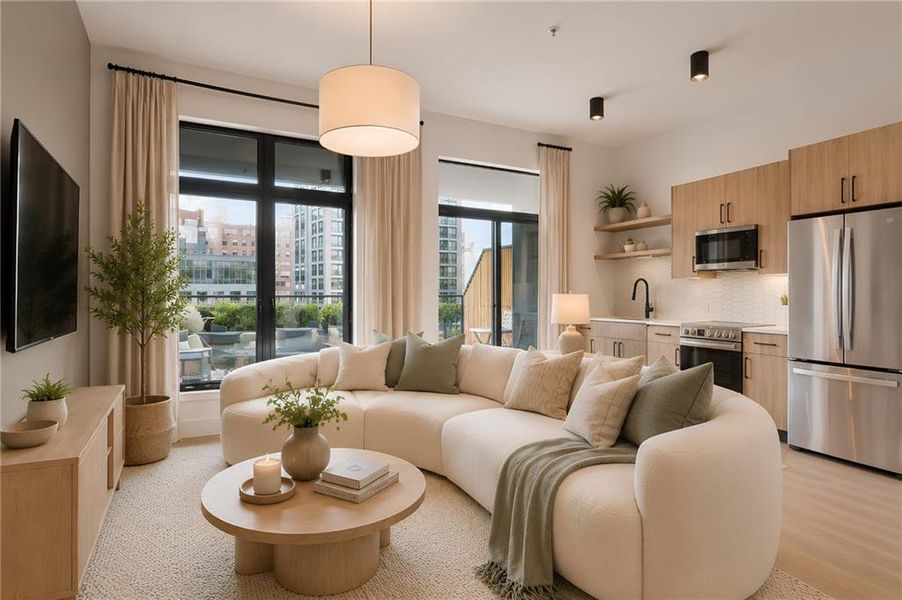 Furnished interior view inside a new home in , Atlanta (Image 6).