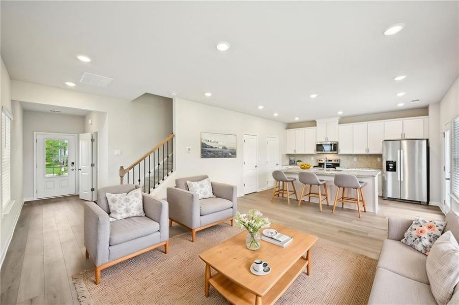 Furnished interior view inside a new home in Hawthorne Station, College Park (Image 13). Furnished interior view inside a new home in Hawthorne Station, College Park (Image 13).