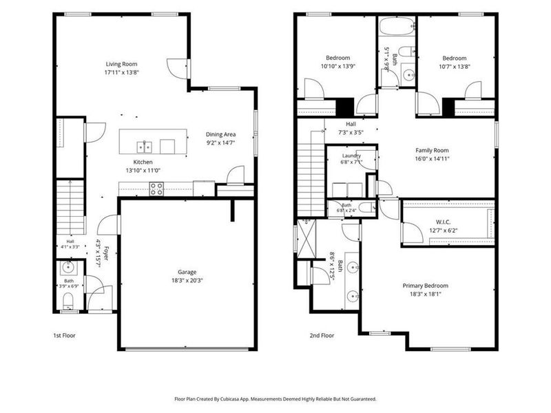 2D floor plan layout of this home in , Cartersville, GA (Image 6).