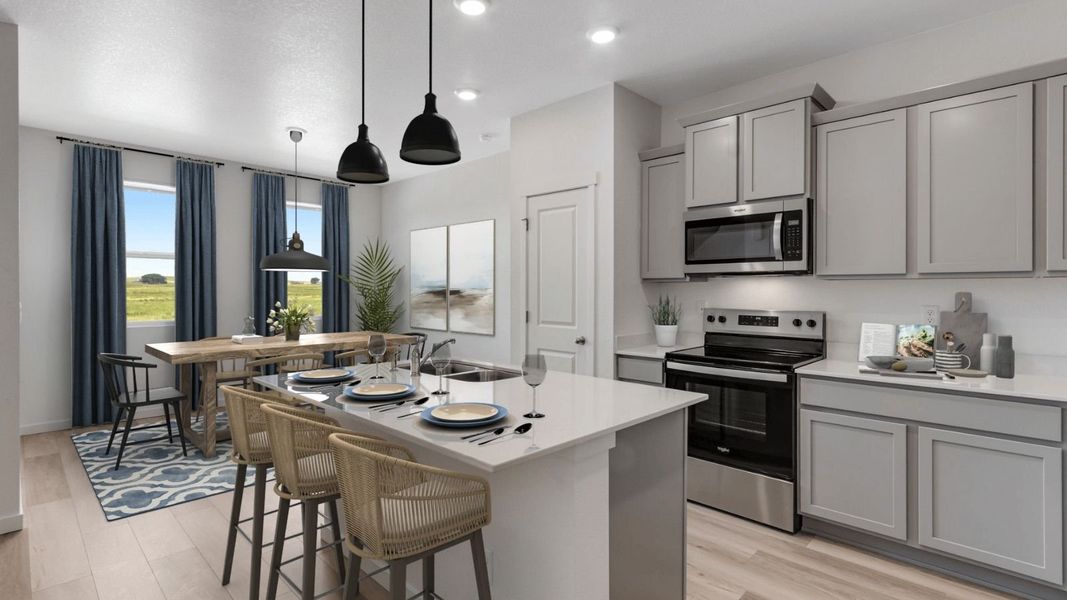 Furnished interior view inside a new home in Vista Meadows, Fort Lupton (Image 3).