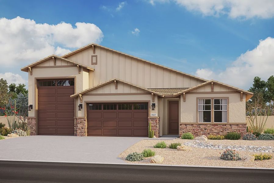 Representative exterior photo of a completed home built from the 3103 by Elliott Homes in Las Barrancas, Yuma, AZ (Image 4).