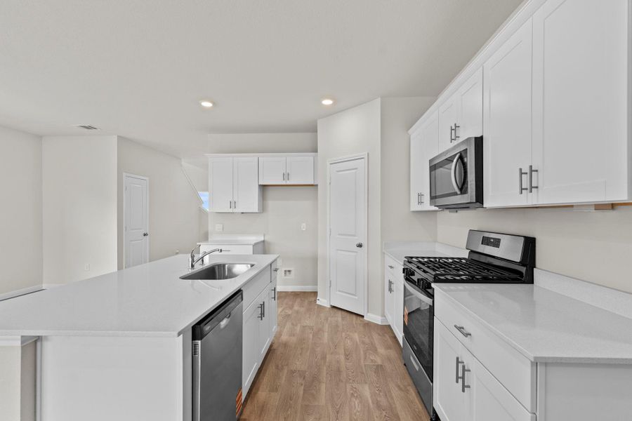 Furnished interior view inside a new home in Whisper South, San Marcos (Image 8).