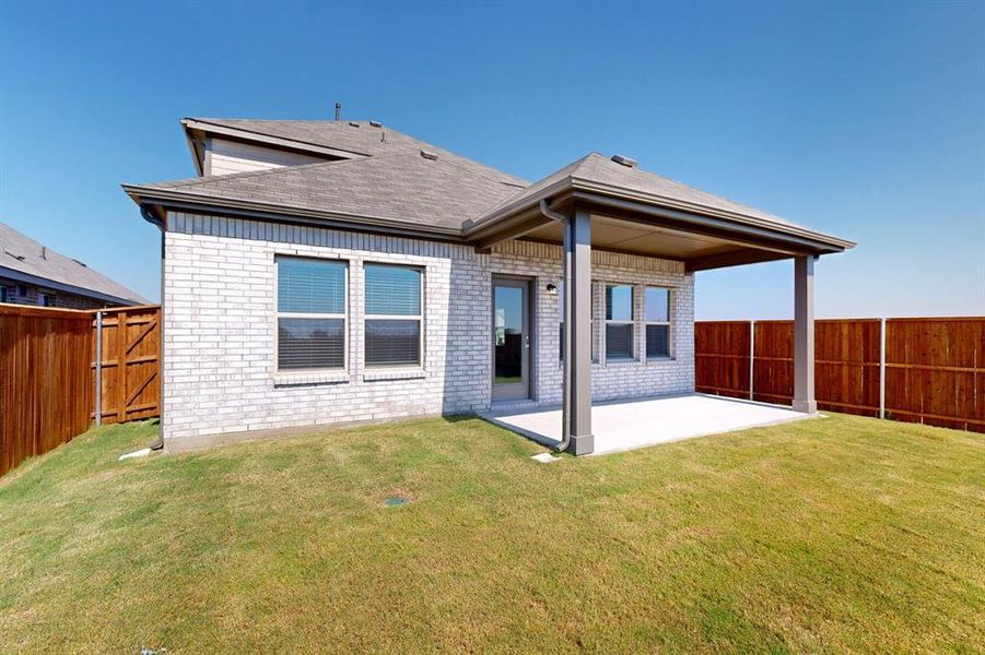 Exterior details and patio area of a home in Meadow Park, Ponder (Image 3). Exterior details and patio area of a home in Meadow Park, Ponder (Image 3).